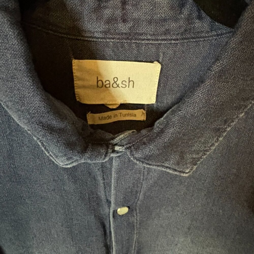 ba&sh blue denim top - Picture 3 of 4